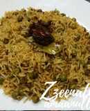Sambar Masala and Green Peas Rice