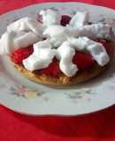 Minitarta integral c/frutillas y merengue🍓🍥