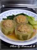 Simmered Green or White Winter Melons, Cabbage Roll-style