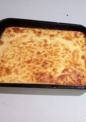 Una foto de Sopa paraguaya, una tradición también en estás fechas especiales de Pascuas.