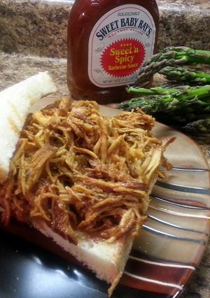 A picture of Crockpot Bar B Que Chicken.