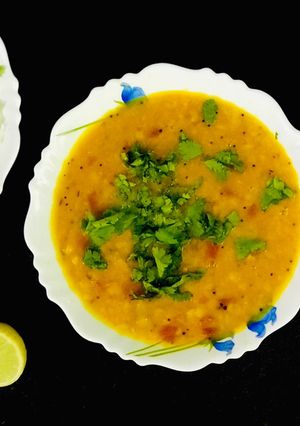 A picture of Tuvar Daal Soup.