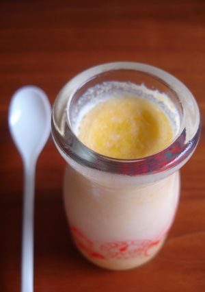 A picture of Kabocha Squash Custard Pudding (with just 1 egg).