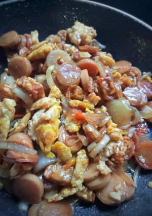 Foto resep Tumisan TeSosTel (Tempe Sosis Telur)