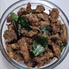 A picture of Yam pepper fry.