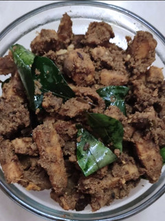 A picture of Yam pepper fry.