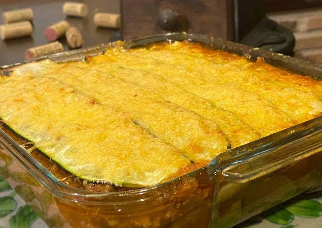 Lasaña de calabacín con carne picada