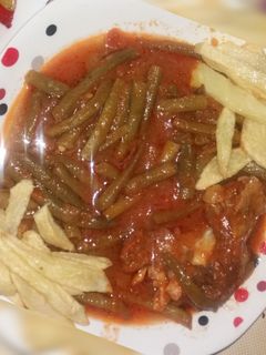 صورة لوصفة لوبيا ماشطو باللحم