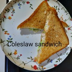 A picture of Coleslaw sandwich.
