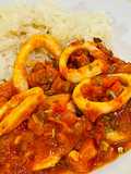 Anelli di calamari in umido