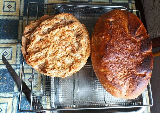 879. Teljes kiőrlésű tönkölybúzaliszt és sima lisztből kenyér ! recept foto