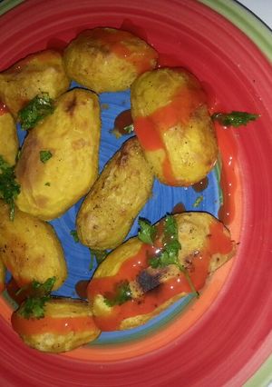 A picture of Oven roasted potatoes.