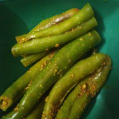 Green Chilli Pickle Without oil A picture of Green Chilli Pickle Without oil.