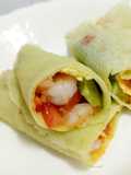 Wrap กุ้งย่าง ใช้แป้งโรตีสายไหม