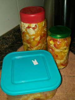 Una foto de Escabeche de pollo y verdura (no veguie) recetas de mi novio