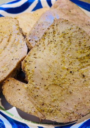 A picture of Air Fryer Tuna Steak.