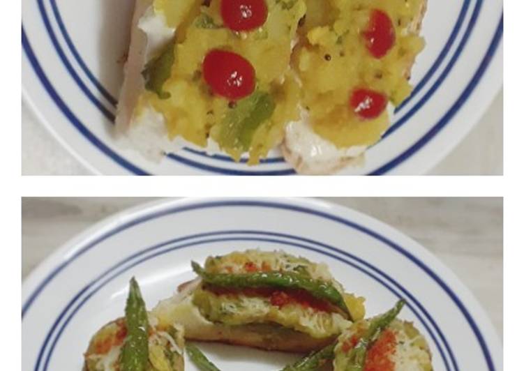 Simple Way to Cook Appetizing Vada Pav Bruschetta 2 ways