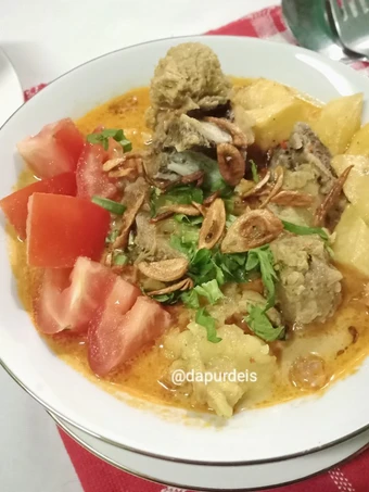 Langkah Gampang Membikin Resep Soto Iga Sapi (dengan Fiber Creme) yang Uenak Anti Ribet, Mantap Sekali