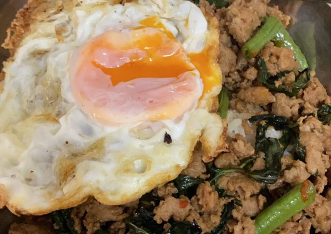 Thai basil minced pork (Pad Kra Pao)