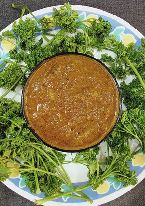 A picture of Aloo Palak Curry.