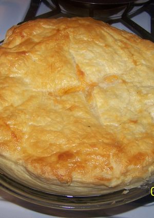 A picture of Deepdish Puff Pastry Pizza Pie.