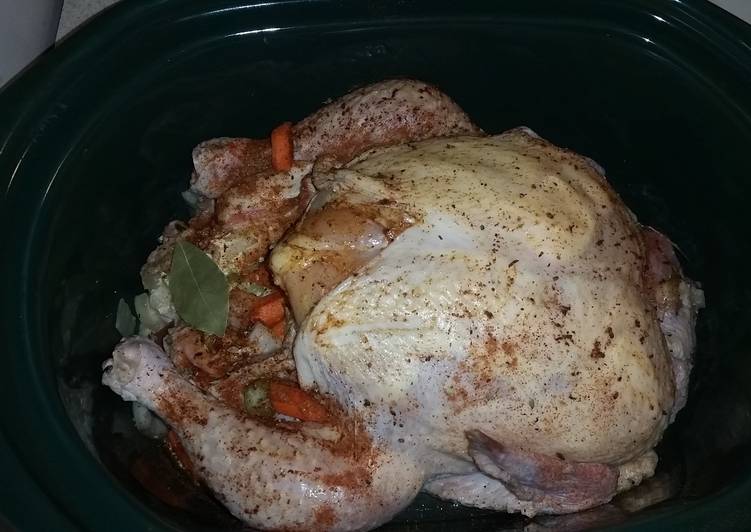 Simple Way to Prepare Homemade Easy Crock Pot Whole Chicken