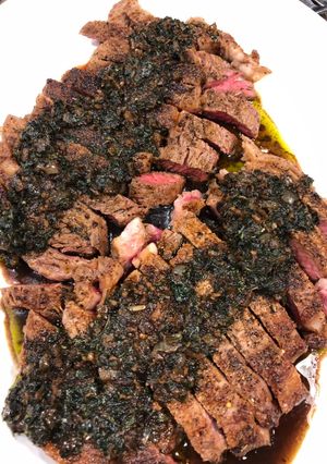 A picture of Pan seared ribeye.