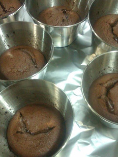 Una foto de Volcanes de chocolate