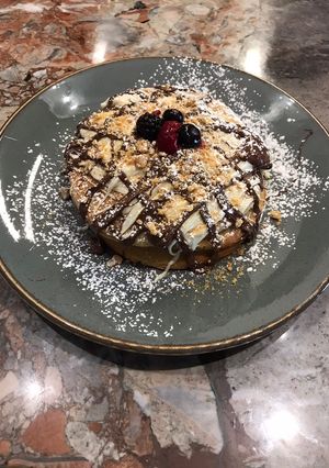 Φωτογραφία της συνταγής Pancakes με ανάμικτες πραλίνες και μπισκότο