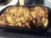 A picture of cornbread casserole