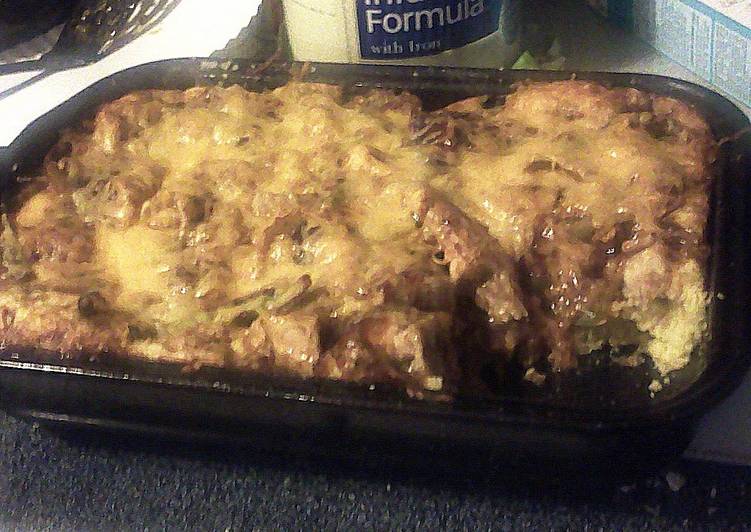 Steps to Prepare Favorite BBQ CHEDDAR CHICKEN CASSEROLE OVER CORNBREAD