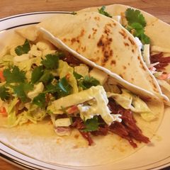 Spicy Corned Beef Tacos with an Avocado Dressing Coleslaw A picture of Spicy Corned Beef Tacos with an Avocado Dressing Coleslaw.