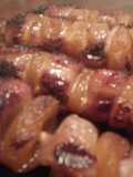 Bacon Sausage Apricot Kabobs