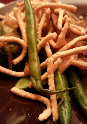 A picture of Teriyaki Spaghetti Squash fry.