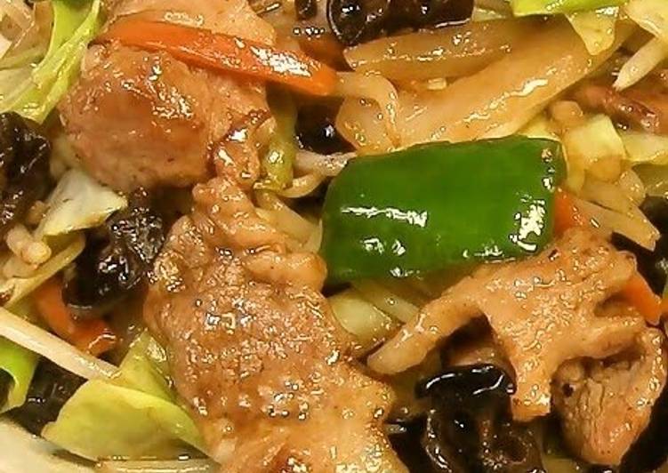 Chinese Restaurant Style Stir-Fried Meat and Vegetables