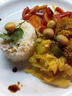 Una foto de Verduras con hongos
