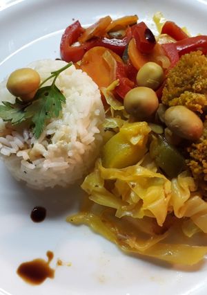 Una foto de Verduras con hongos