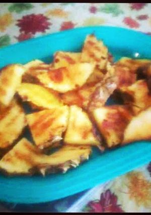 A picture of Whole grilled pineapple.