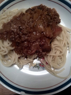 A picture of Spaghetti bolognese.