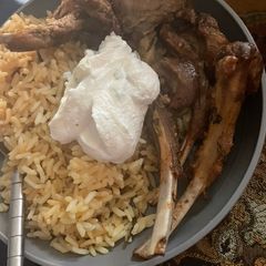 A picture of Airfryer lamb chops.