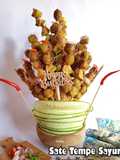 Sate Tempe Sayur Bumbu Kacang