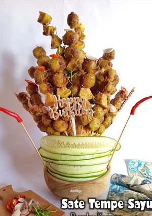Foto resep Sate Tempe Sayur Bumbu Kacang