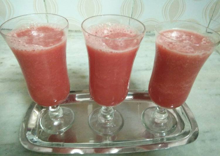 Steps to Make Homemade Watermelon juice