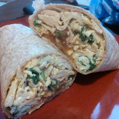 A picture of Turkey and Spinach Breakfast Burrito.
