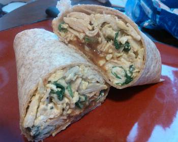 New Recipe Turkey and Spinach Breakfast Burrito Home Style