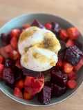 Verduras asadas con burrata