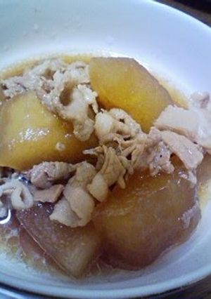 A picture of Easy and Super Tasty Pork and Winter Melon Simmered in Honey.