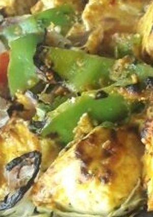 A picture of Chilli Paneer Tikka.