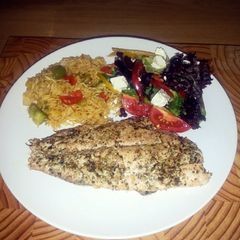 A picture of Garlic and Herb Pan Fried Angel Fish.