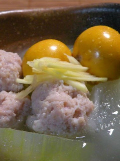 A picture of Tsukune Winter Melon Soup.